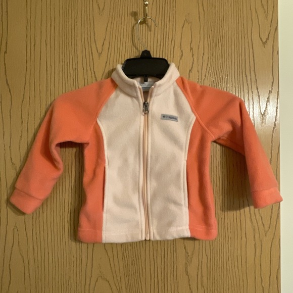 Girl's Columbia Fleece Zip Up Jacket Pink Size 3T - Picture 1 of 8